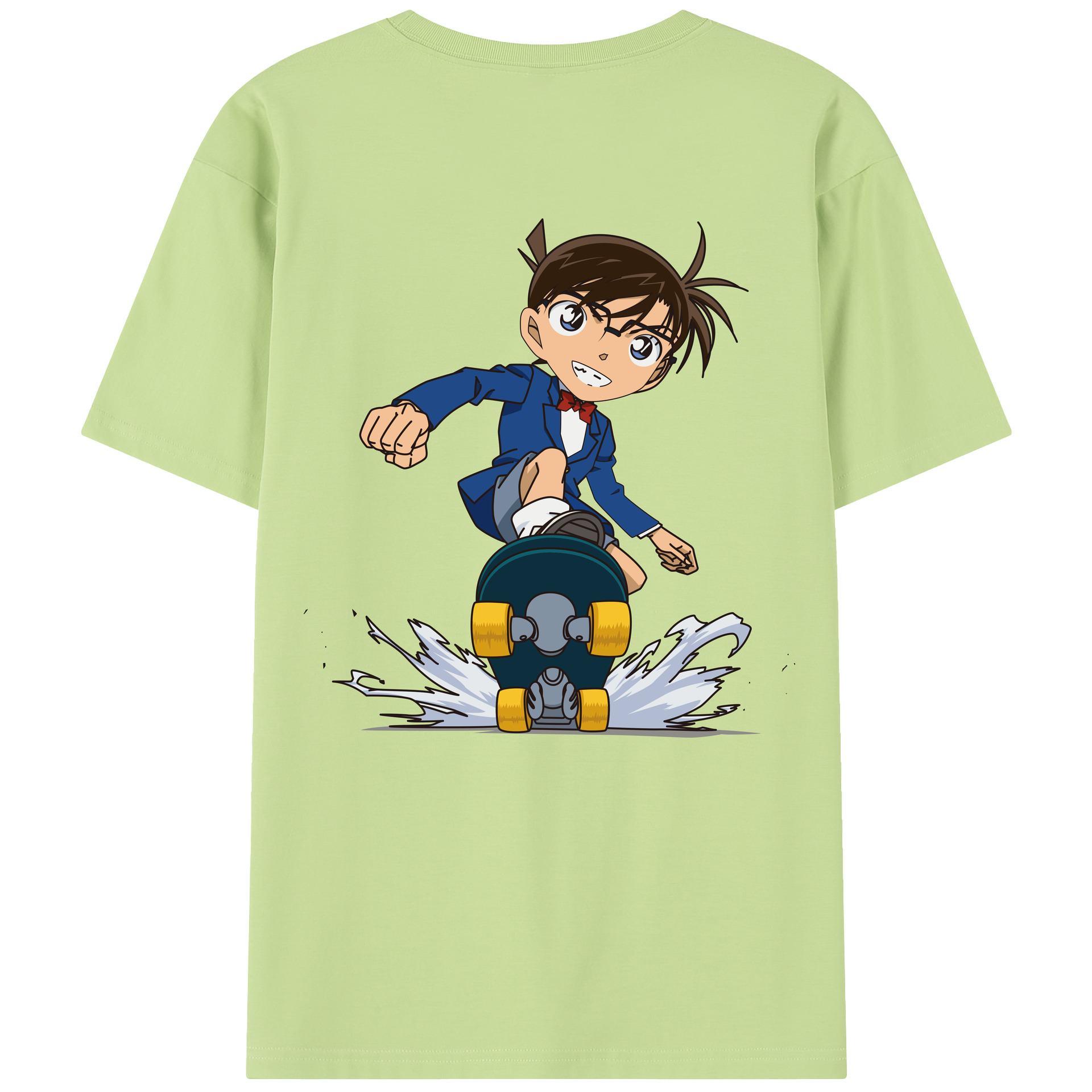 （画像用） 名探偵コナン 江戸川 コナン Detective Conan Conan Edogawa 綿100％半袖Tシャツ（背面プリント）